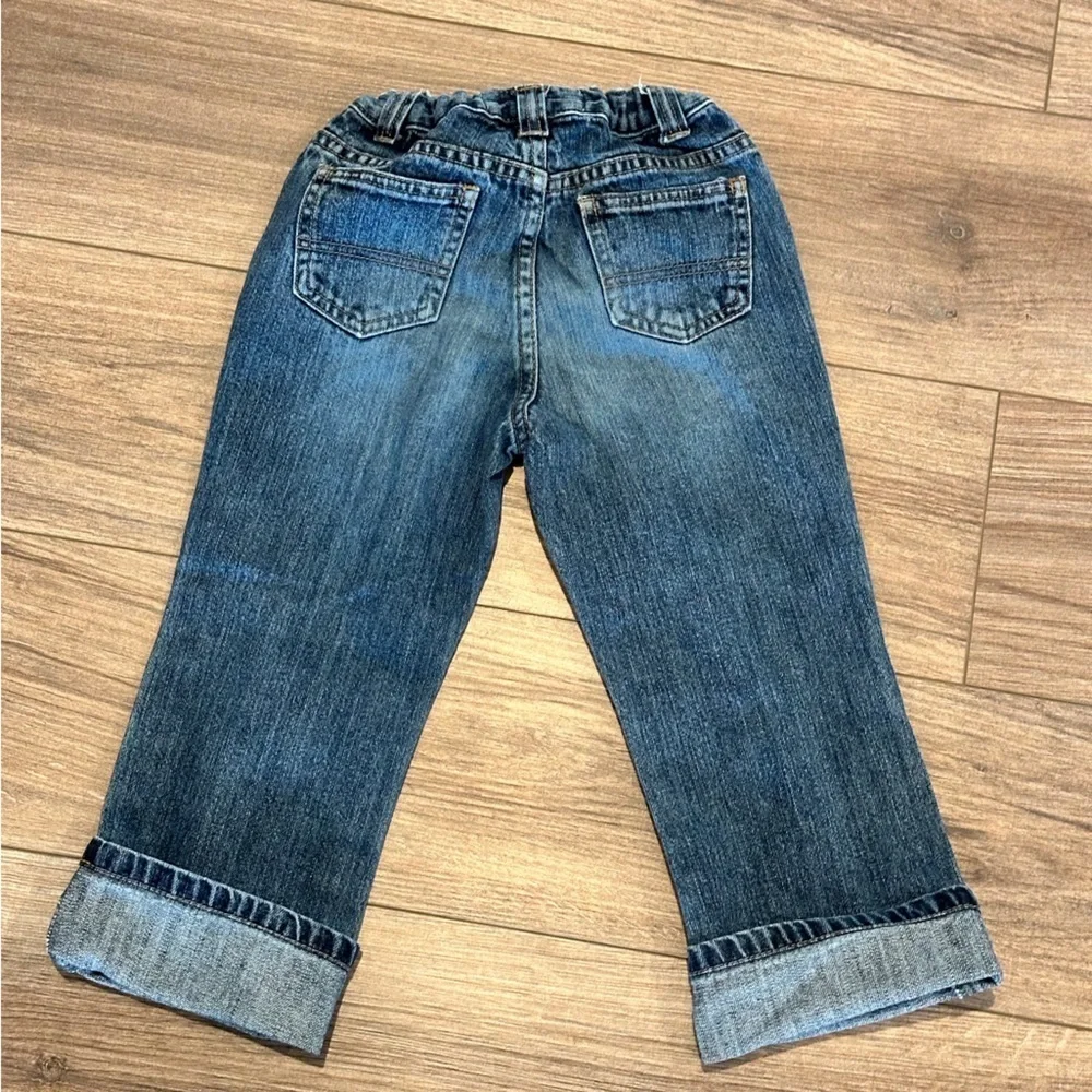 Gap Girls Size 7 Denim Capri Blue Jeans Flare Leg Medium Wash